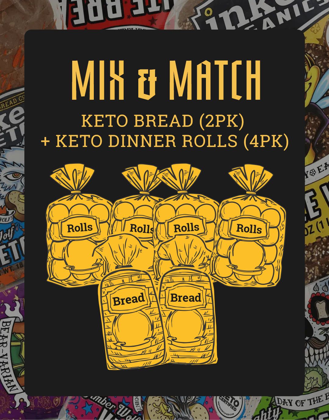 Keto Bread (2pk) plus Keto Dinner Rolls (4pk)